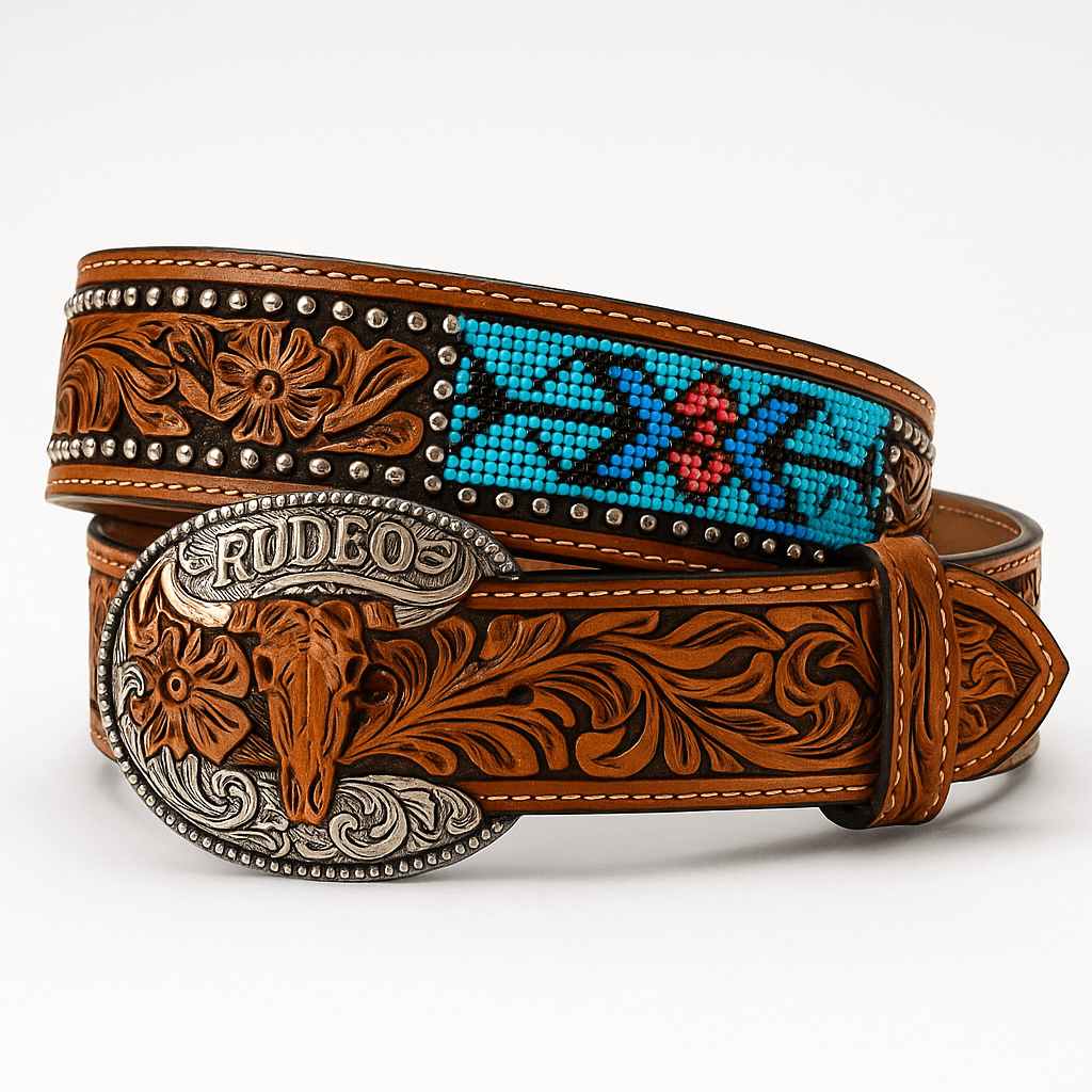Carved Leather Belt 7