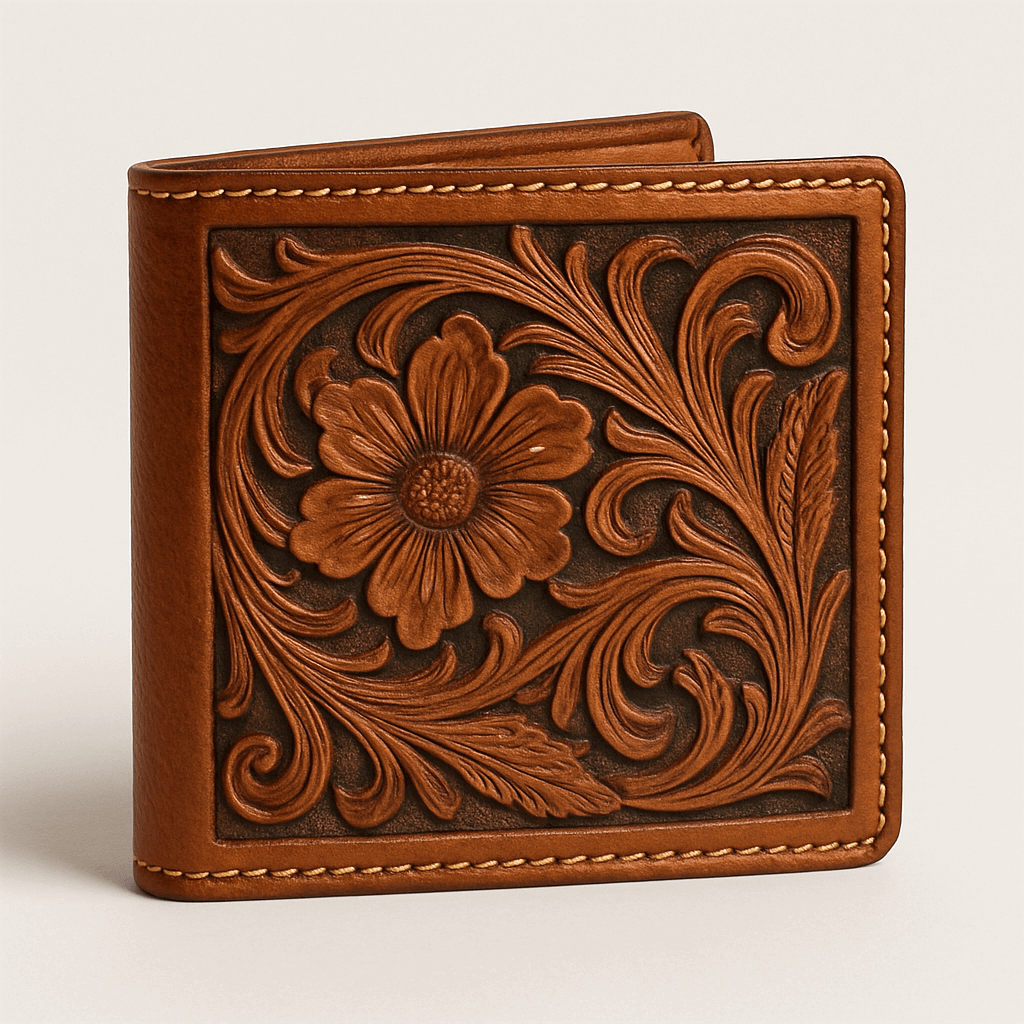 Carved Leather Wallet 1